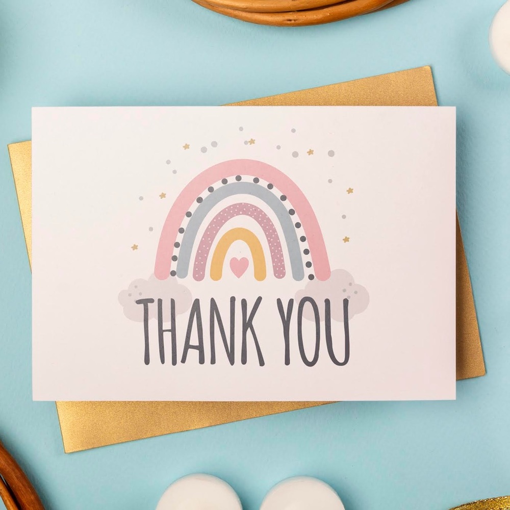50 Count Rainbow Thank You Notecards